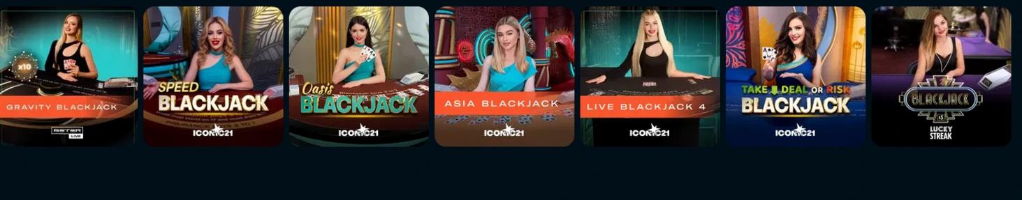 Live blackjack bij Wakuna met Speed Blackjack, Oasis Blackjack en Asia Blackjack